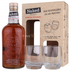 The Naked Malt Cu 2 Pahare 0.7L