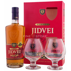 Jidvei Vinars VSOP cu 2 Pahare 0.7L