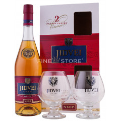Jidvei Vinars VSOP cu 2 Pahare 0.7L
