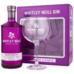 Whitley Neill Rubarba Si Ghimbir Gin Cu Pahar 0.7L
