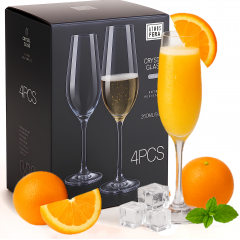 Set 4 pahare cristal sampanie Atmosfera