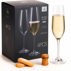 Set 4 pahare cristal sampanie Atmosfera