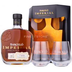 Barcelo Imperial Ron Cu 2 Pahare 0.7L