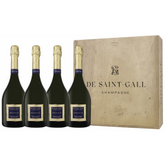 Champagne De Saint-Gall Orpale Blanc De Blancs Grand Cru Brut Set Cadou Cutie Lemn