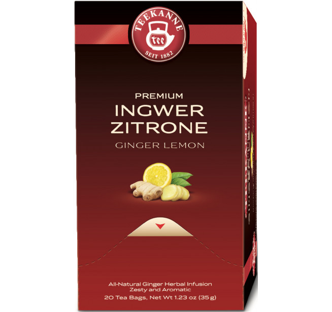 Ceai Teekanne Premium Ginger Lemon 20 pliculete