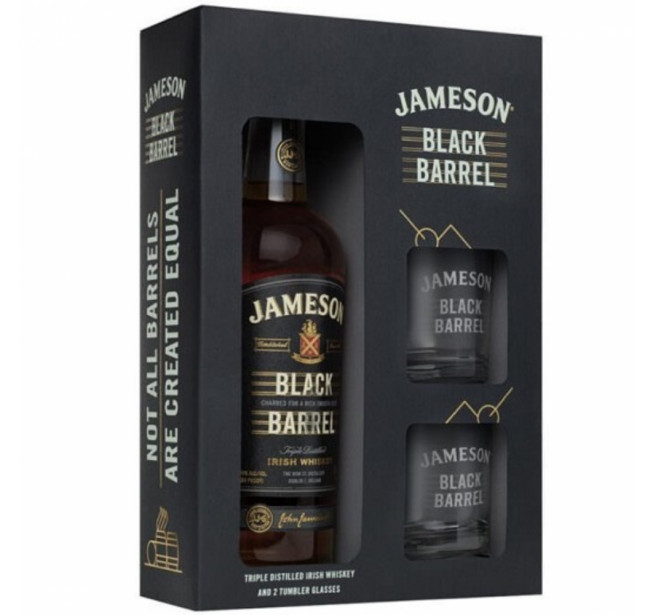 Jameson Black Barrel Cu 2 Pahare 0.7L