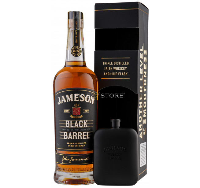 Jameson Black Barrel Cu Flask 0.7L