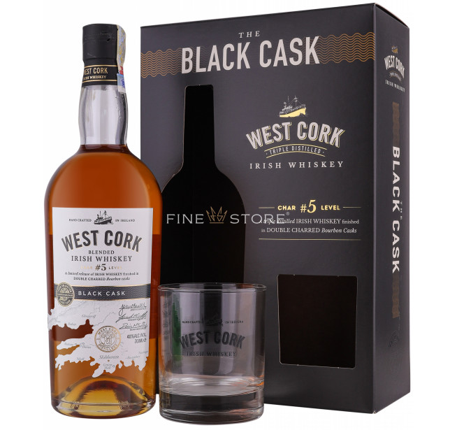 West Cork Black Cask Cu Pahar 0.7L