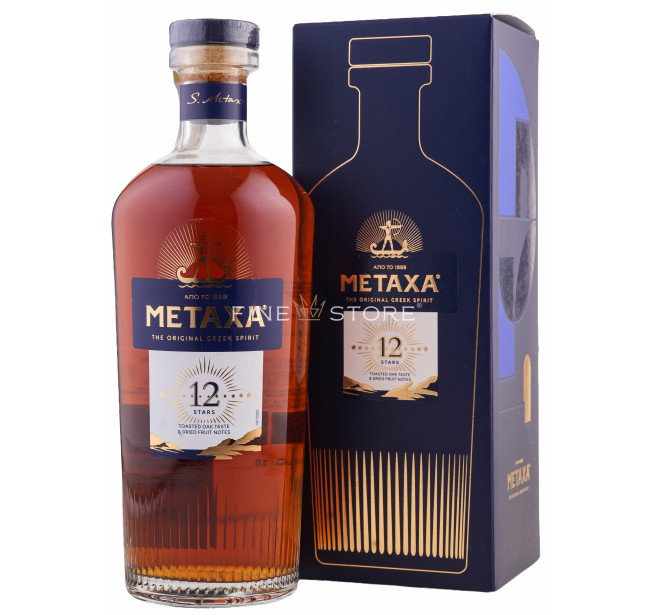 Metaxa 12 Stele Cutie Cadou 1L