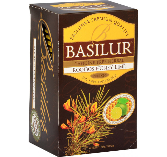 Ceai Basilur Rooibos Honey & Lime 20 Pliculete