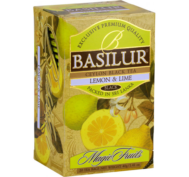 Ceai Basilur Lemon & Lime 20 Pliculete
