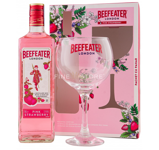 Beefeater Pink Cu 2 Pahare 0.7L