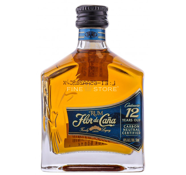 Flor De Cana 12 Ani Miniatura 0.05L