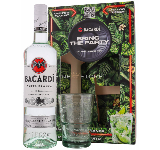 Bacardi Carta Blanca White Cu Pahar 0.7L