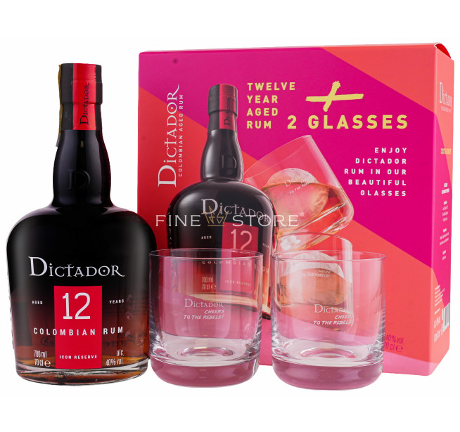 Dictador 12 Ani Cu 2 Pahare 0.7L