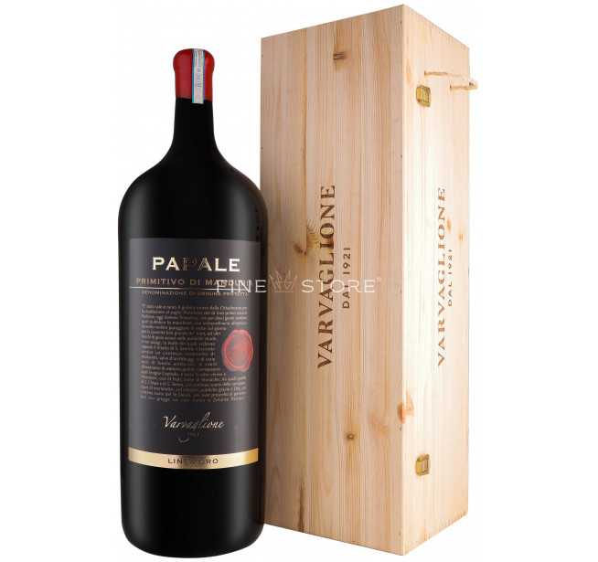 Varvaglione Papale Linea Oro Primitivo Di Manduria Cutie Lemn 15L