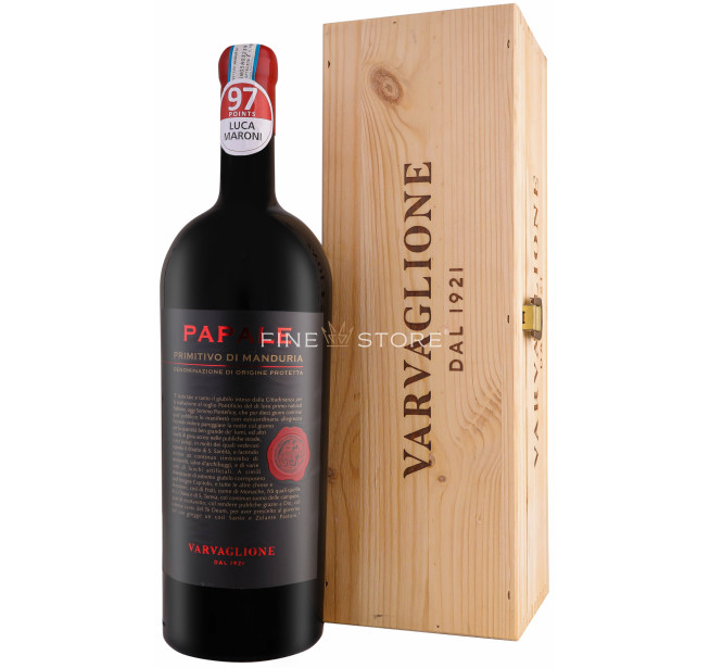 Varvaglione Papale Primitivo Di Manduria Cutie Lemn 1.5L