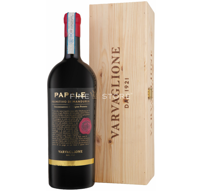 Varvaglione Papale Primitivo Di Manduria Cutie Lemn 1.5L