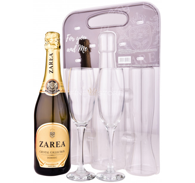 Zarea For You And Me cu 2 Pahare Demisec 0.75L