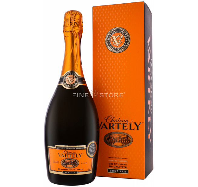 Chateau Vartely Spumant Alb Brut Cutie Cadou 0.75L