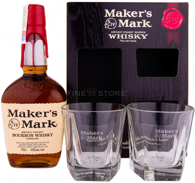 Maker's Mark Red cu 2 Pahare 0.7L